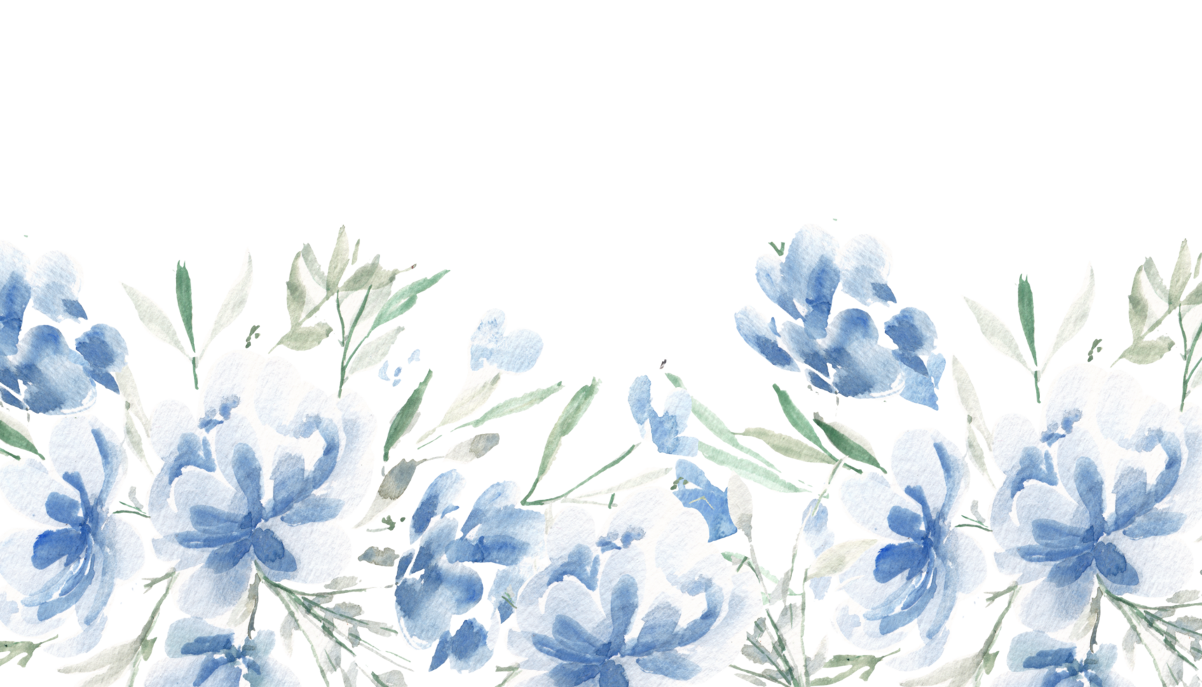 Blue Rose Watercolor Flower Background png