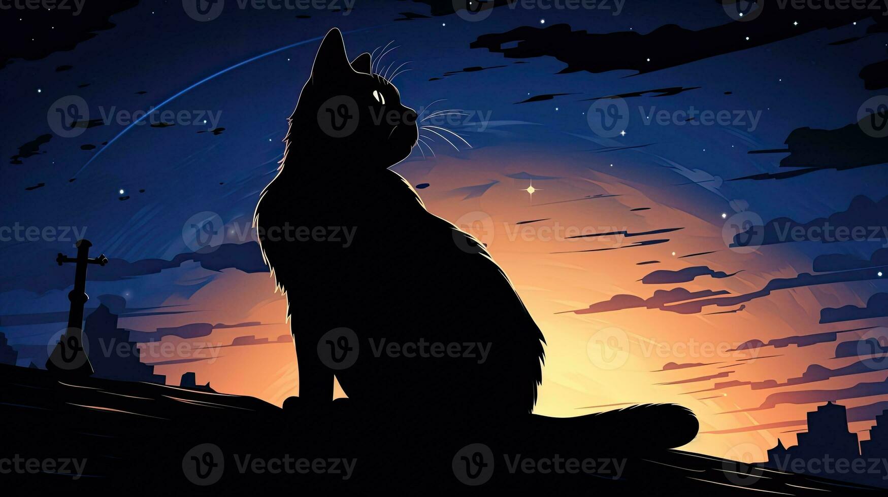 Design element Rooftop cat 27102713 Stock Photo at Vecteezy