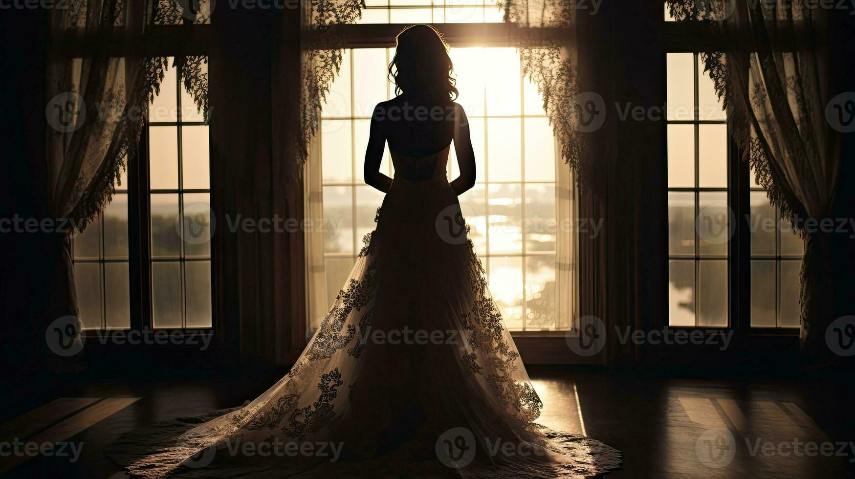 Gorgeous woman near a window photo