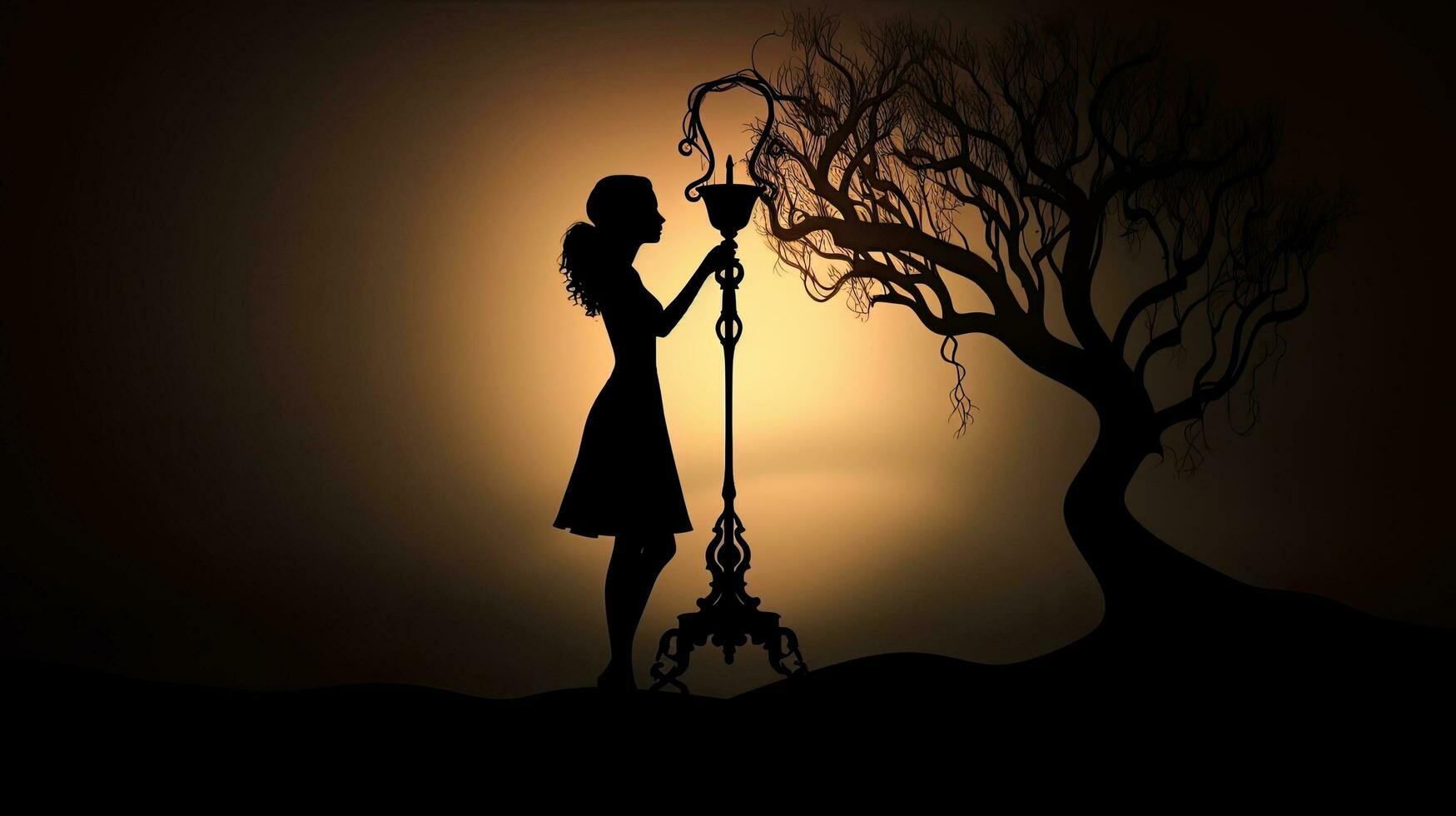 silhouette of a lamp 27102815 Stock Photo at Vecteezy