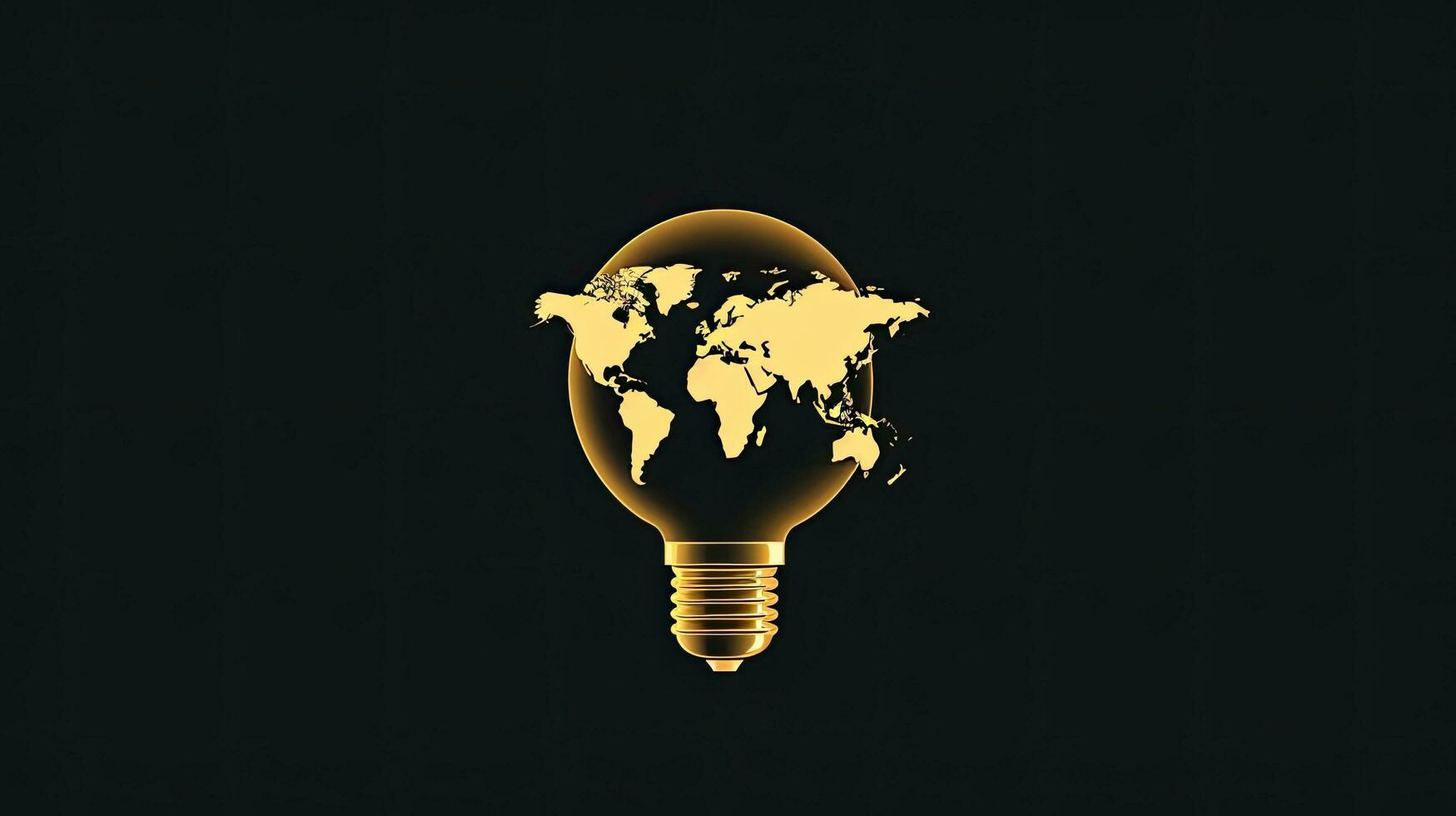 Light bulb silhouette Make a great idea and illuminate the planet photo