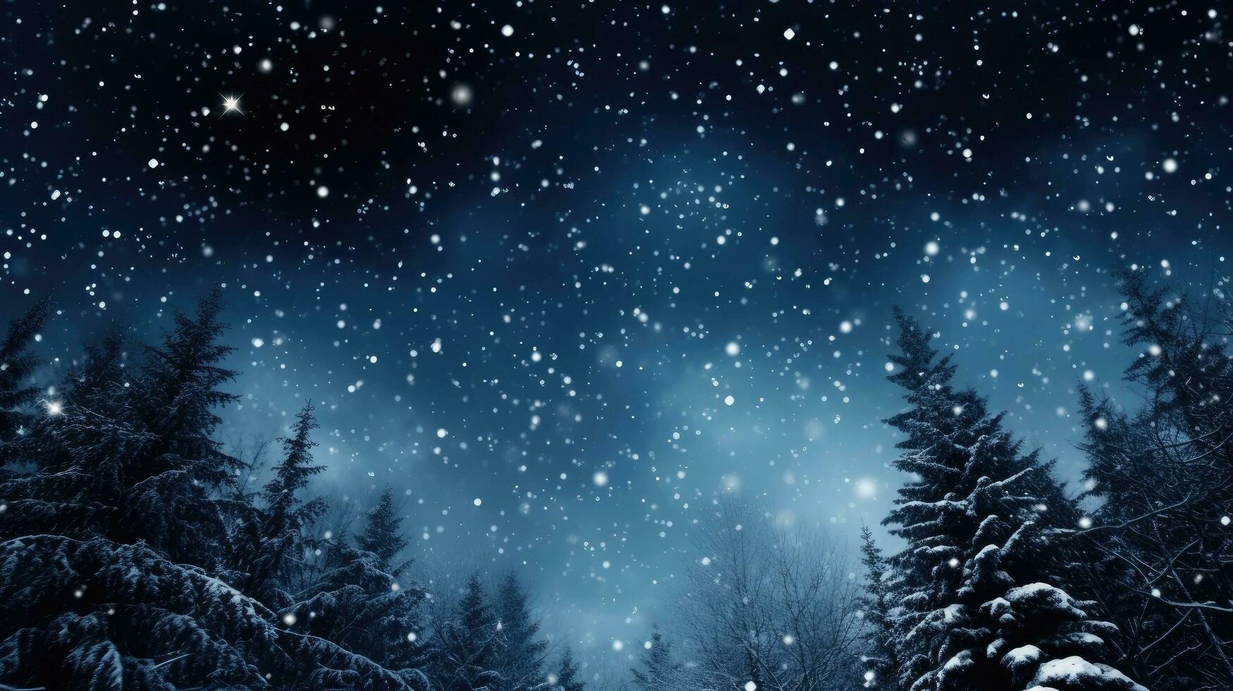 wallpaper winter night