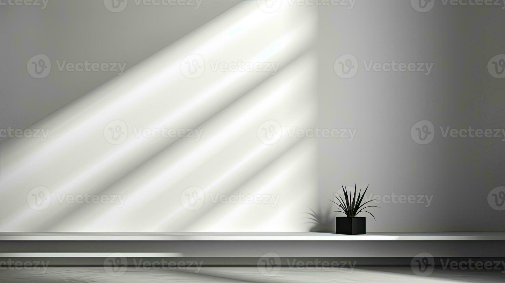 Gray background and lighting from windows create an aesthetic for product display photo