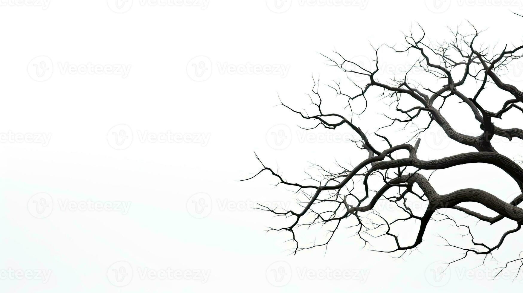 White background with branch silhouette photo