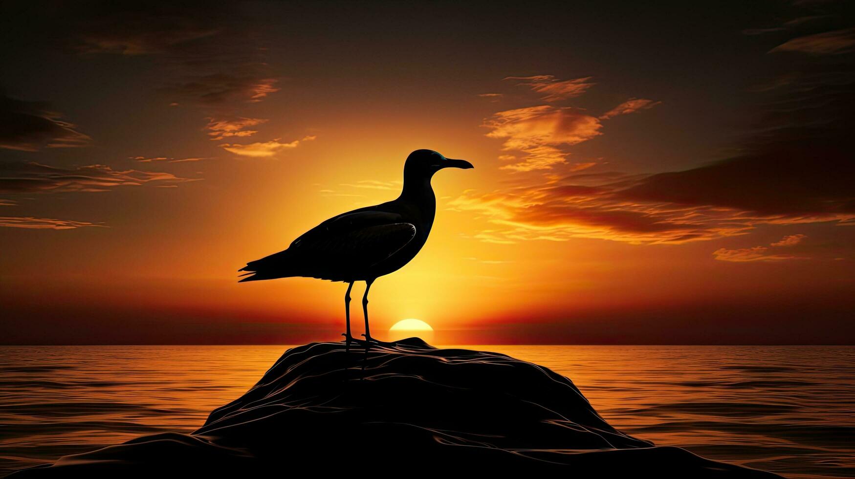 Seagull shadow silhouette photo