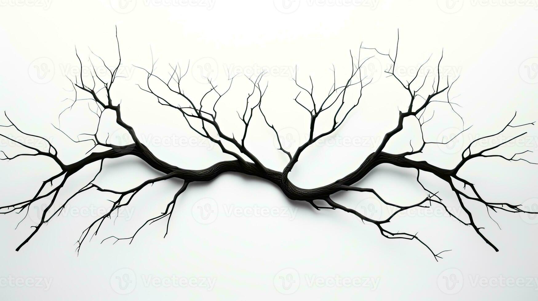 White background with isolated tree branches photo