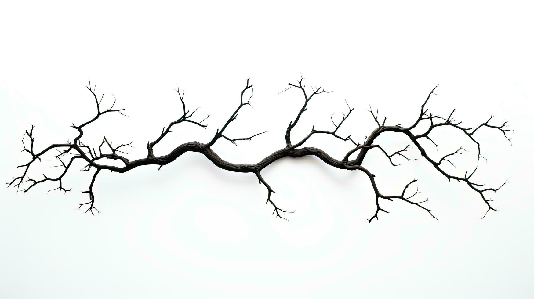 White background with branch silhouette photo