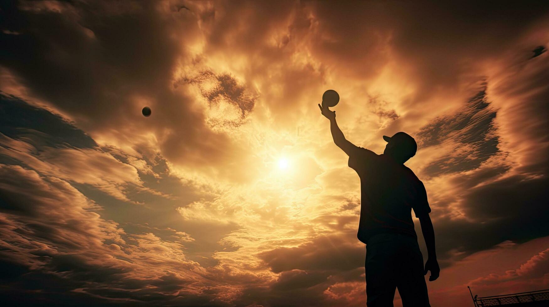 deporte con un murciélago y pelota foto