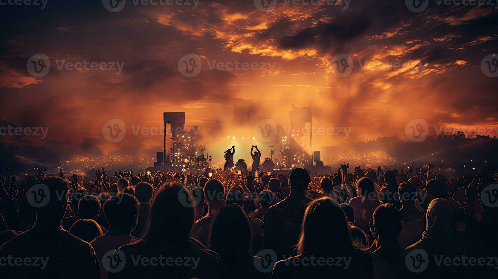 rock concert attendees photo