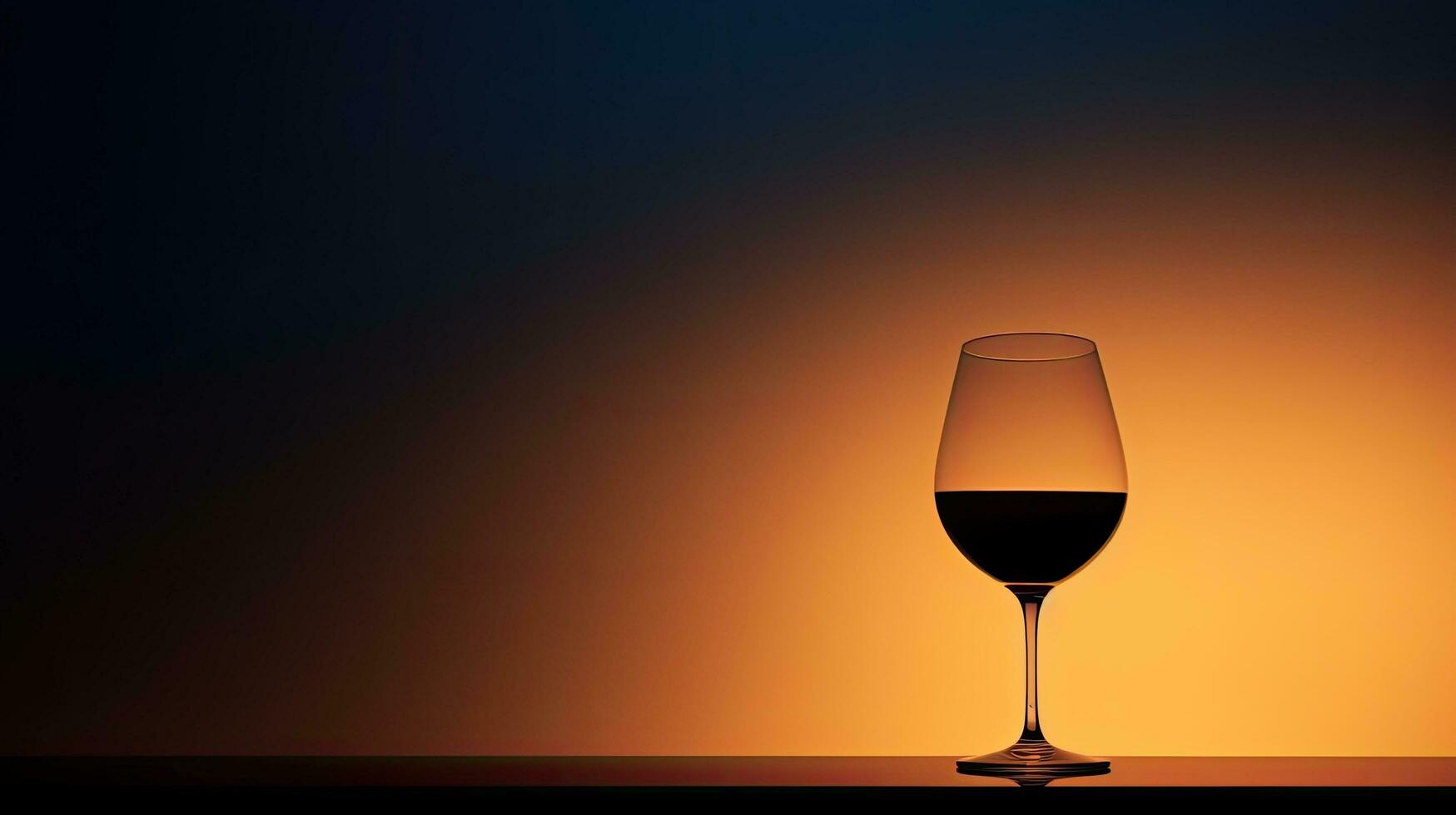 Black and white silhouette of a wine glass and bottle in a close up studio shot photo