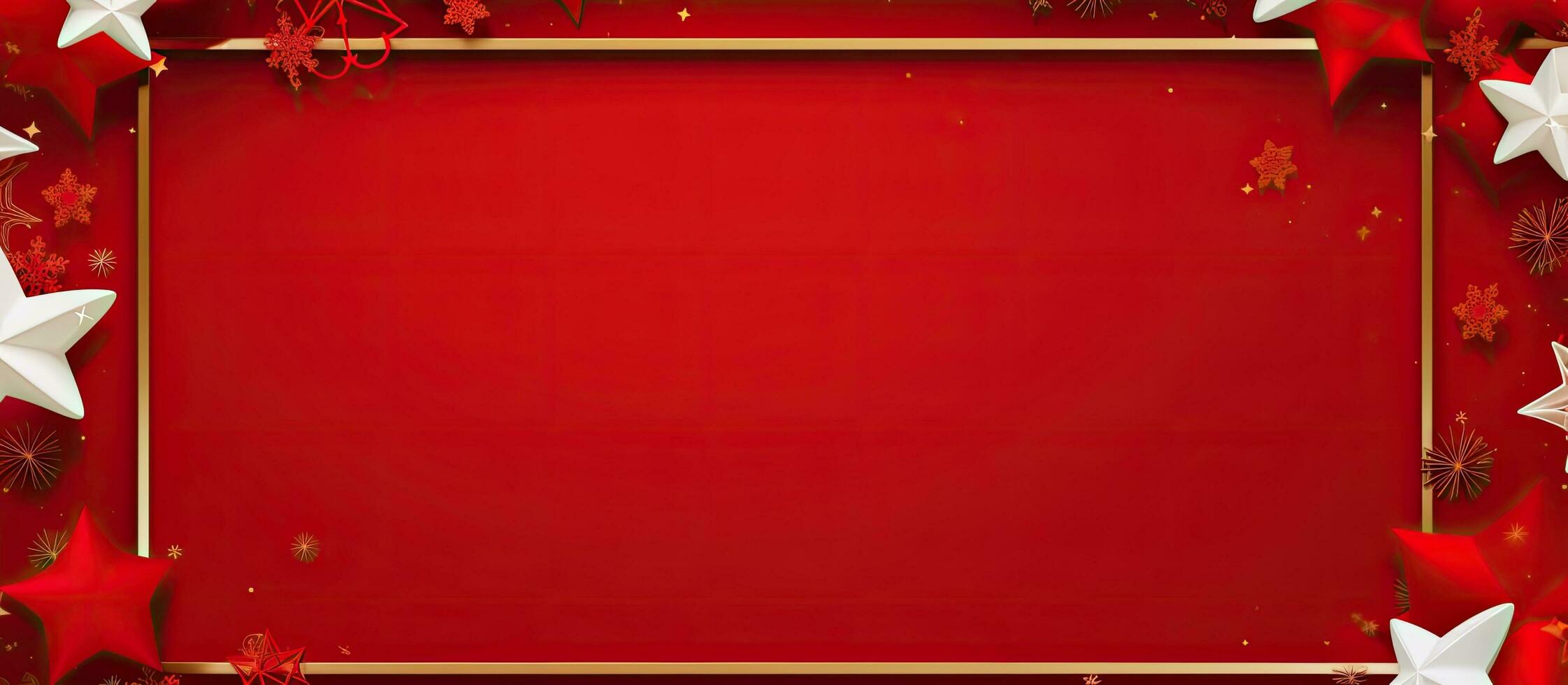Red background with Christmas frame photo