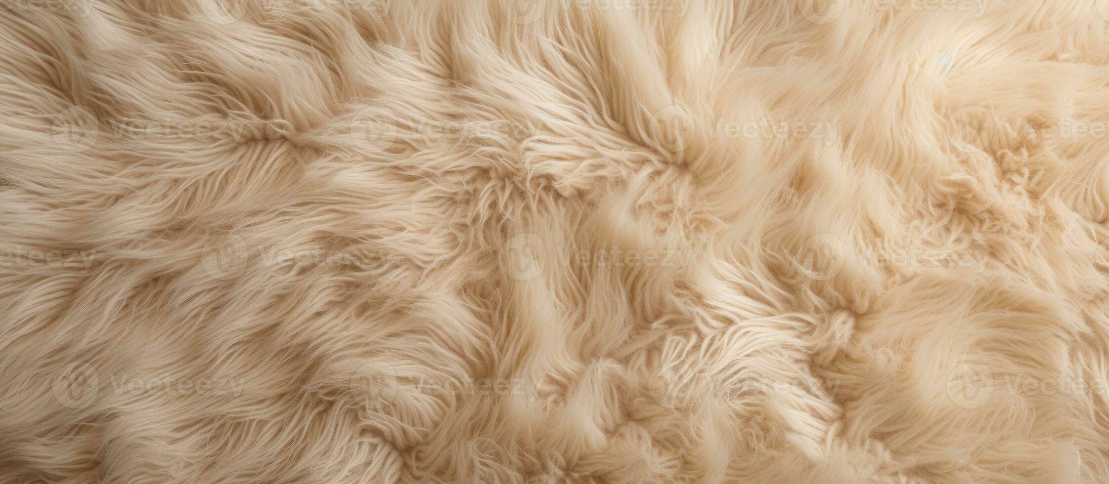 The top down view of an empty beige carpet serves as a blank space for text with a new fluffy background photo
