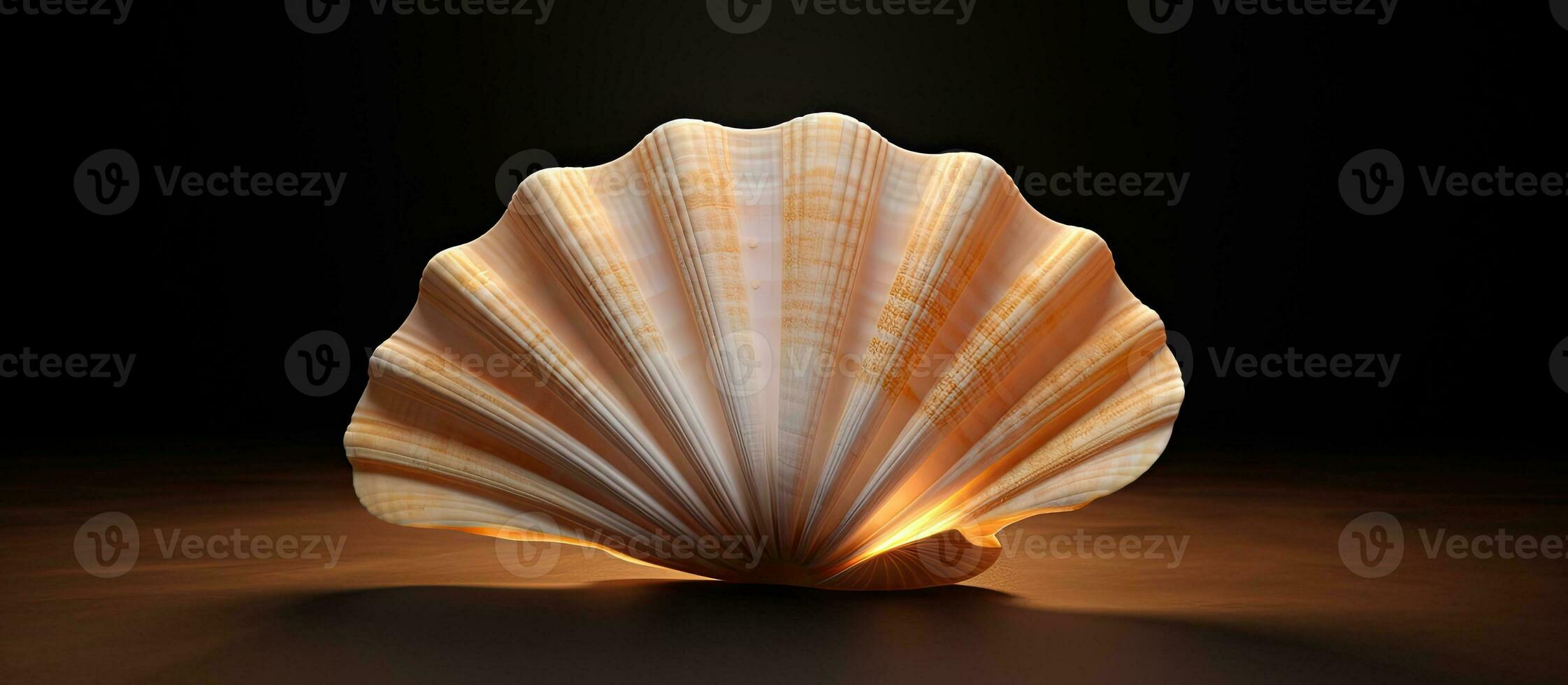 3D rendering of an empty seashell photo