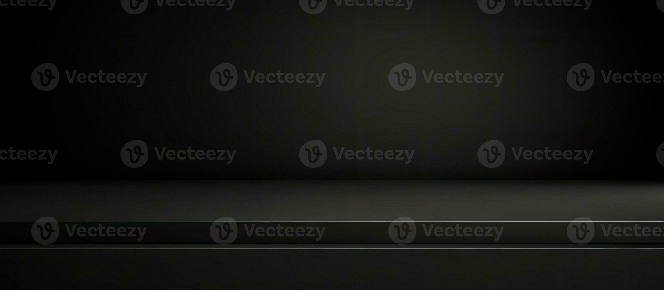 Solid black background for studio room or website template photo