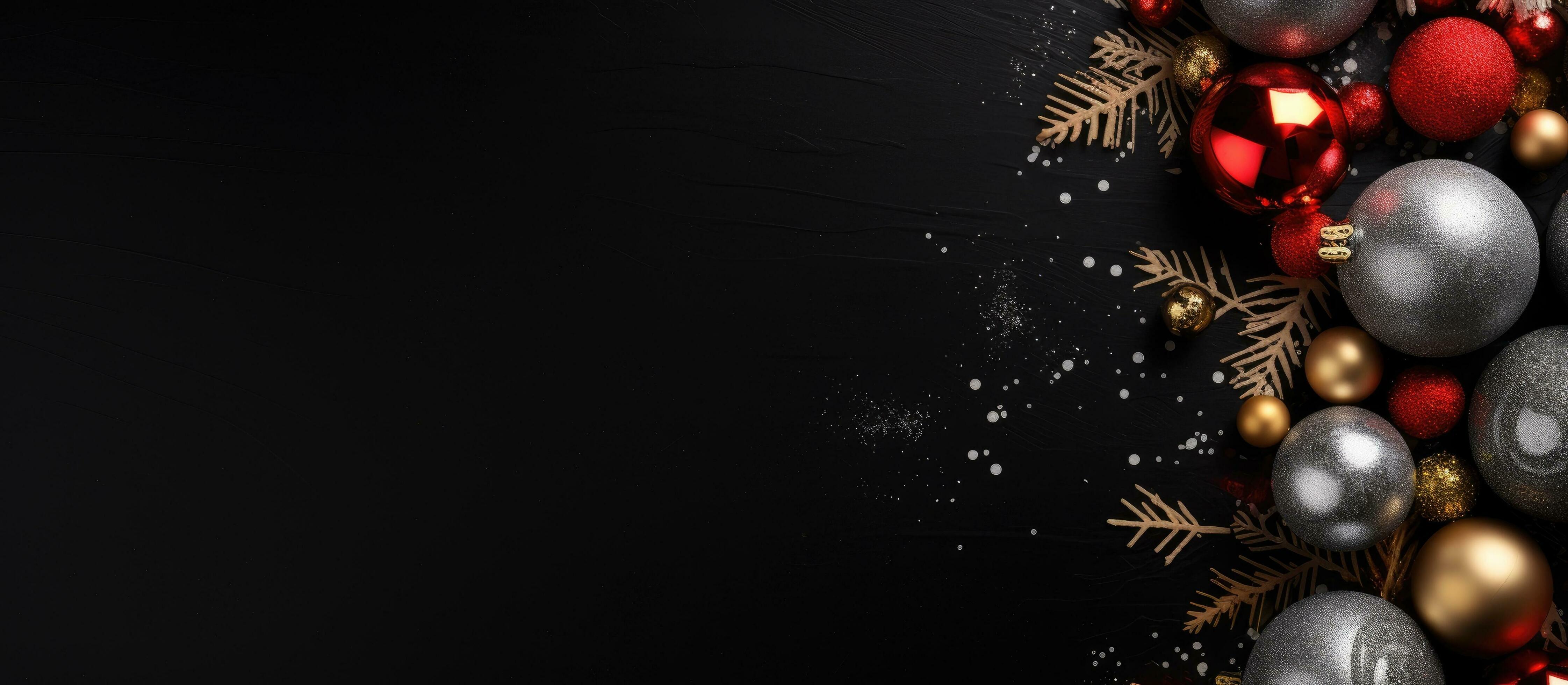 Black Christmas Background 