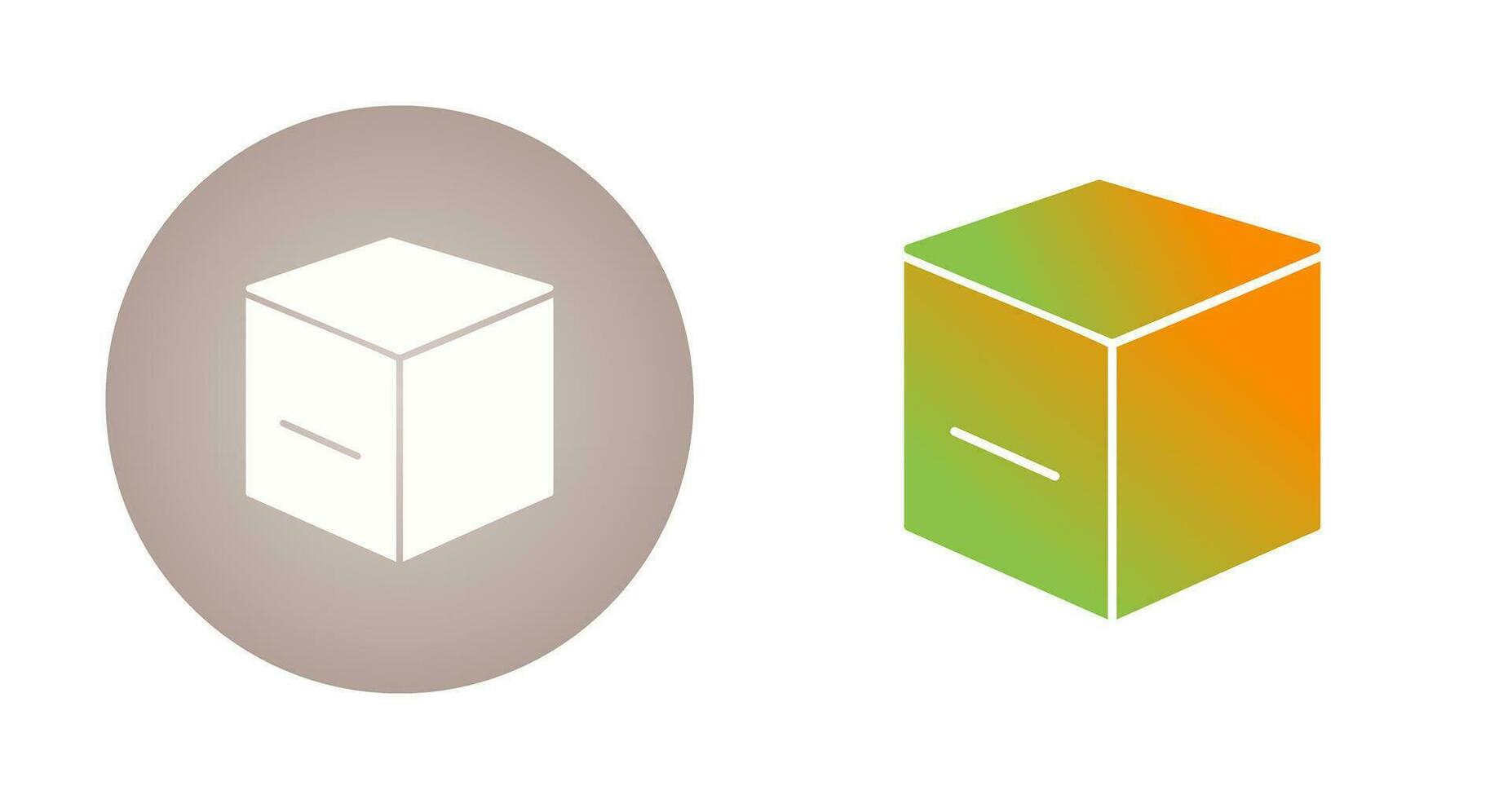 icono de vector de cubo