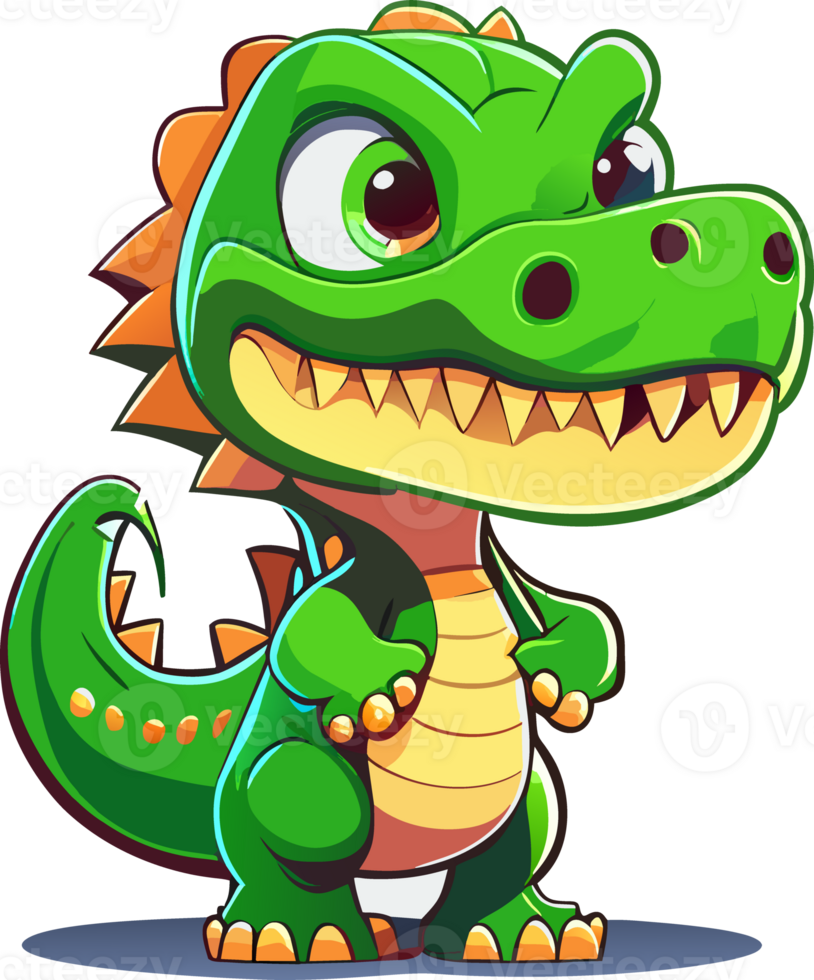 schattig krokodil tekenfilm karakter stijl voor kind PNG het dossier transparant