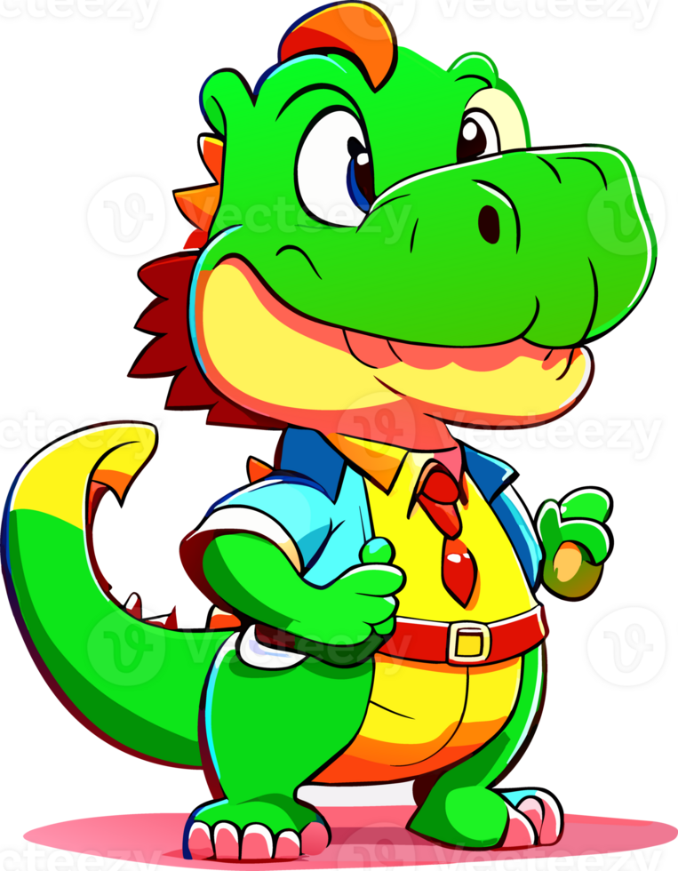 cute crocodile cartoon character style for kid png file transparent