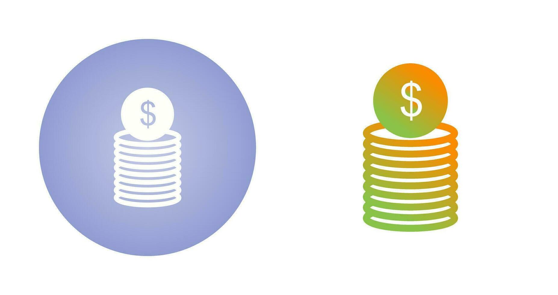 Dollar Coins Vector Icon