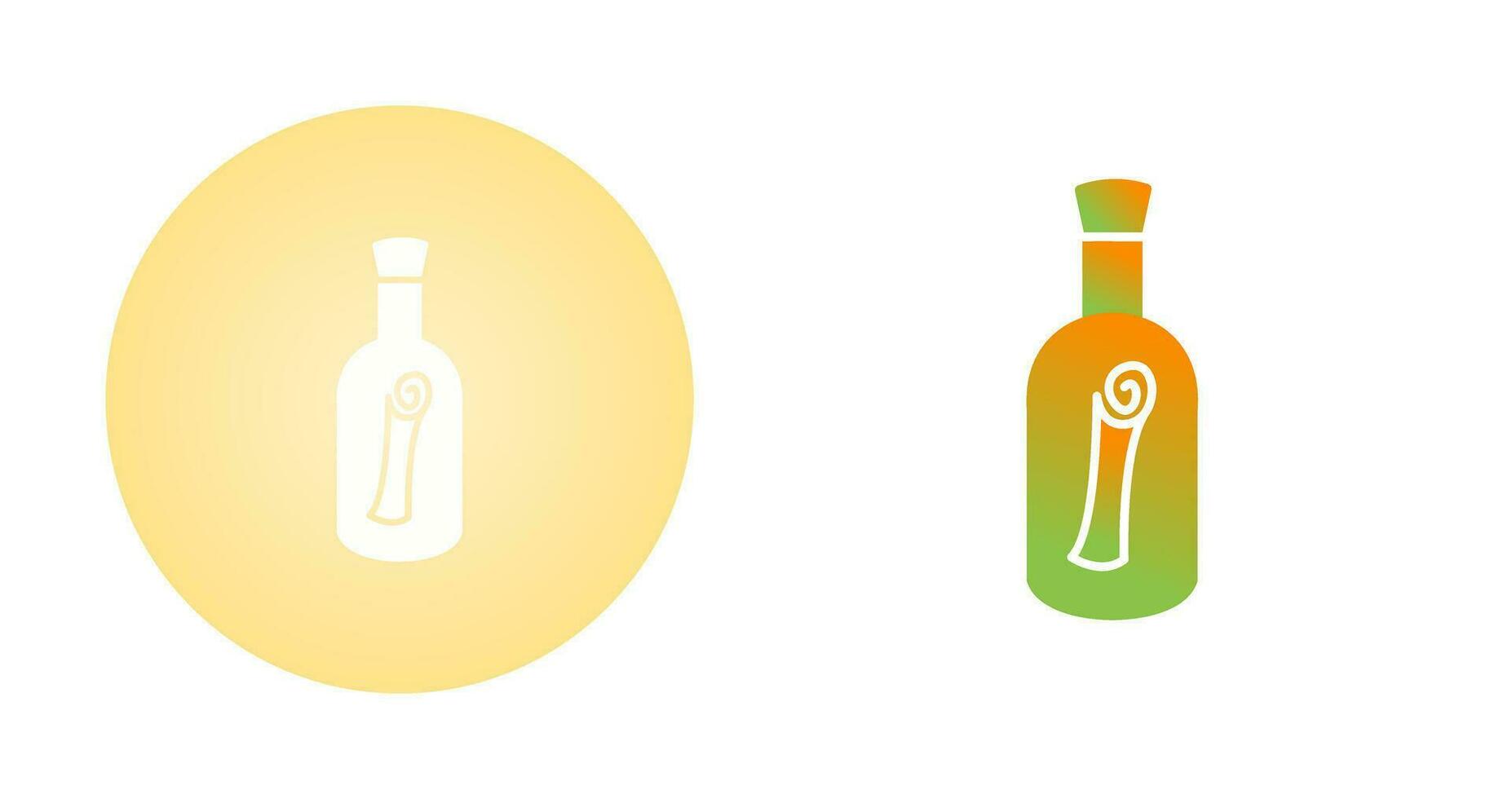 Scroll in Bottle Vector Icon