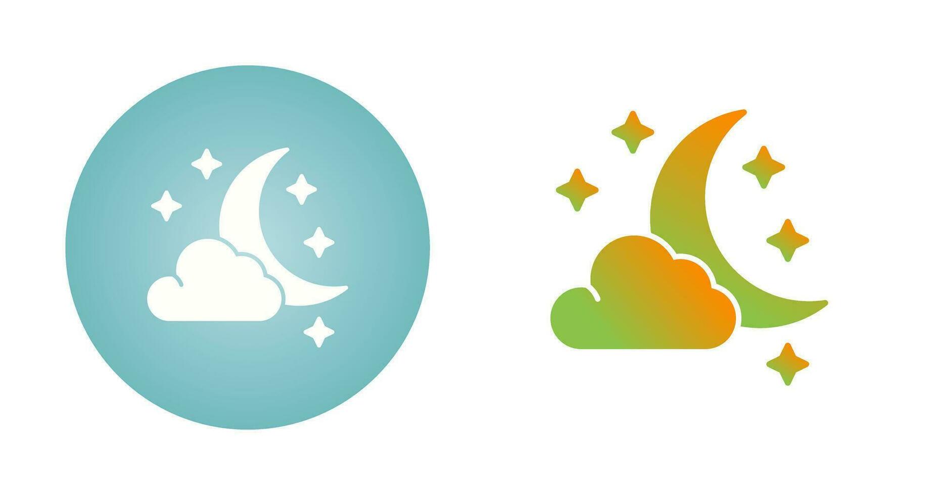 Starry Night Vector Icon