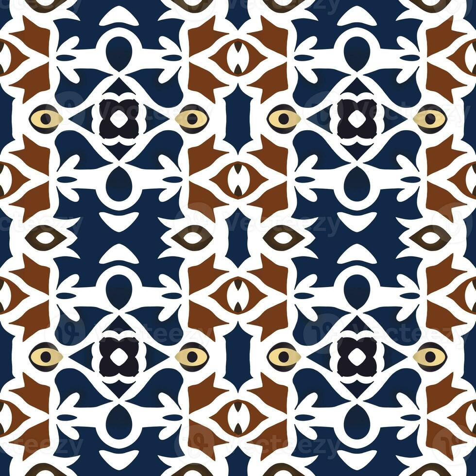 Seamless pattern retro vintage style 90 boho batik pattern tribal ethnic seamless. photo