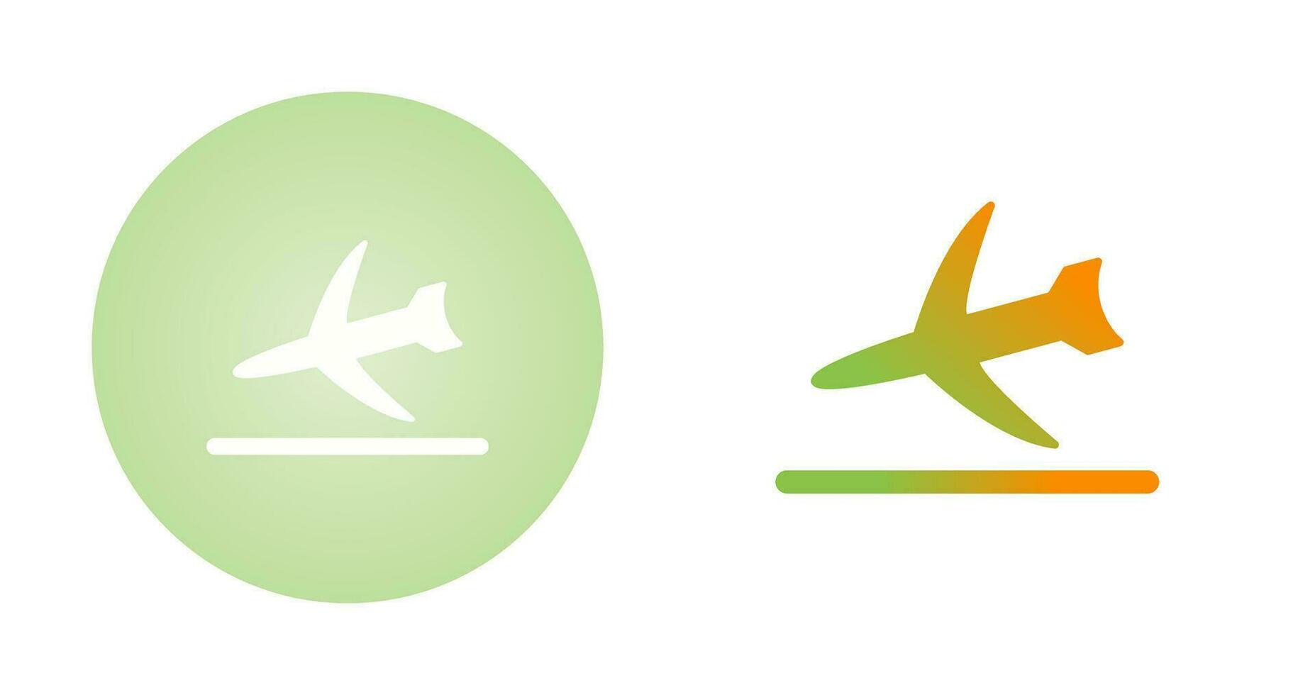 icono de vector de aterrizaje de vuelo