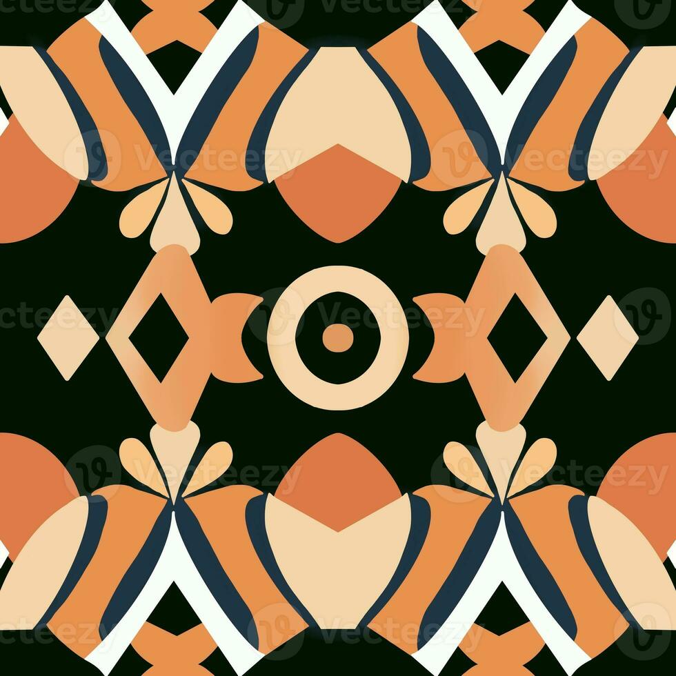 Seamless pattern retro vintage style 90 boho batik pattern tribal ethnic seamless photo