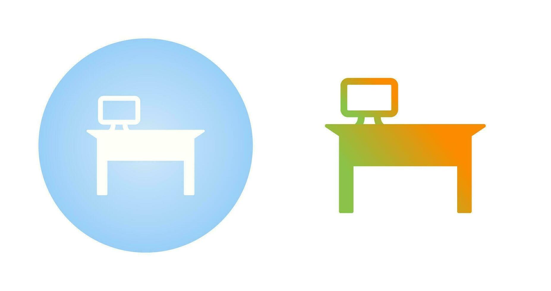 Office Desk Vector Icon