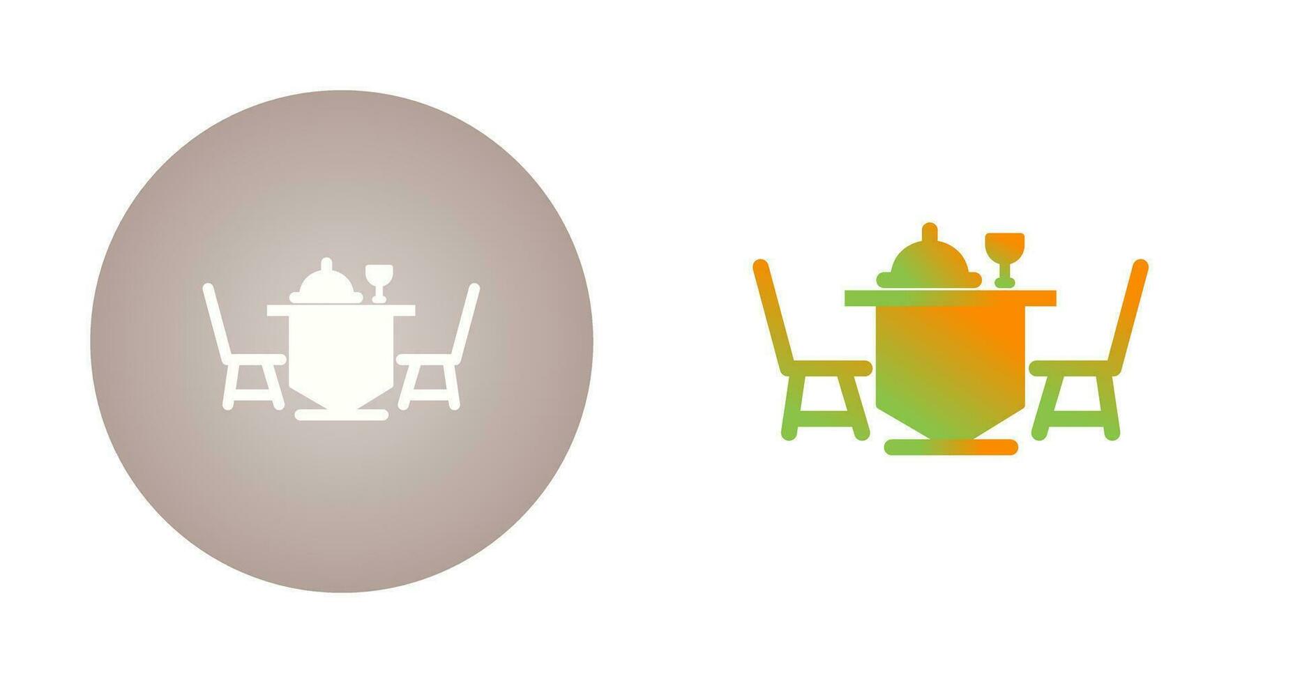 icono de vector de mesa de cena