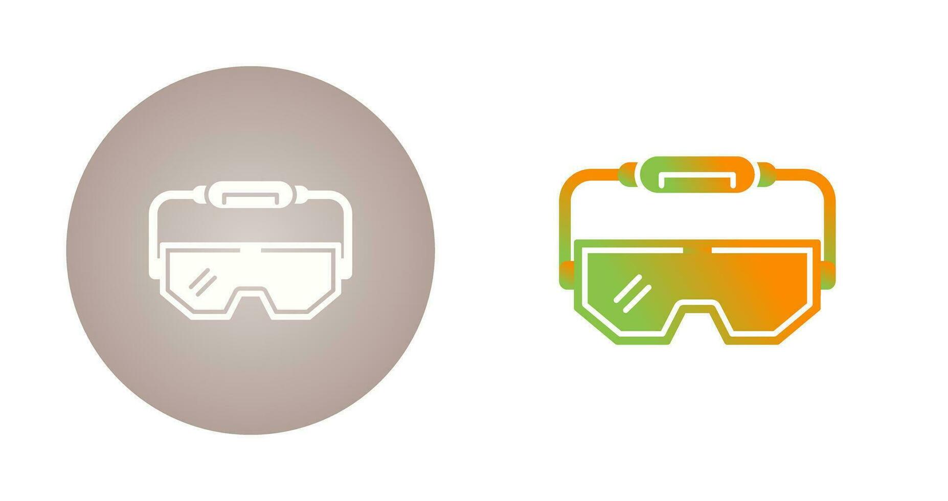 icono de vector de gafas de laboratorio