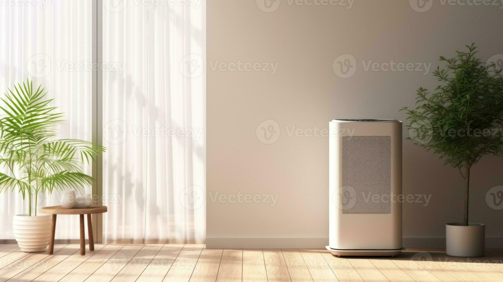aire purificador, deshumidificador en dormitorio. ilustración ai generativo  27108697 Foto de stock en Vecteezy
