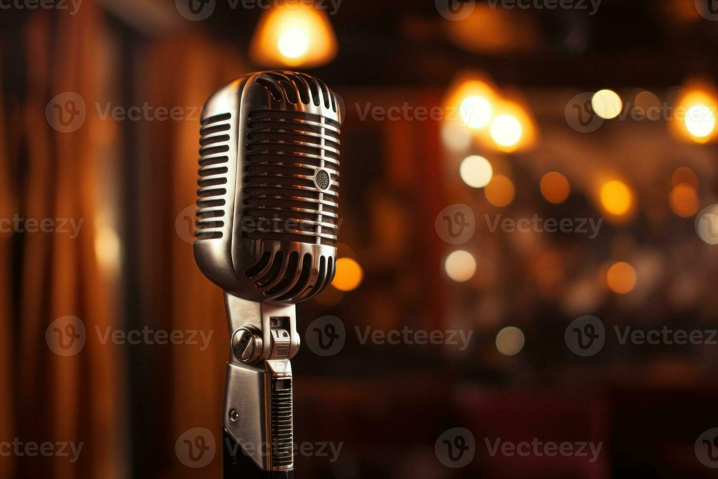 Music background with microphone photo