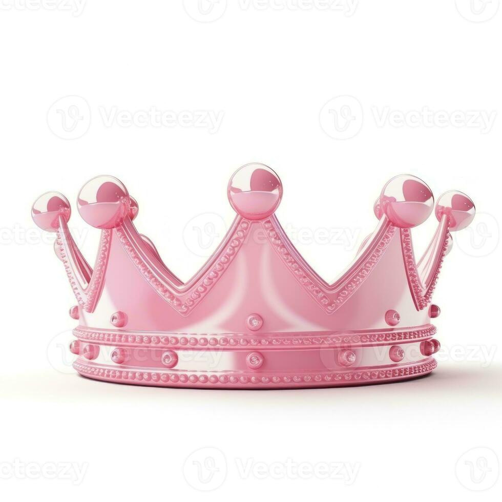 Pink princess crown isolated photo