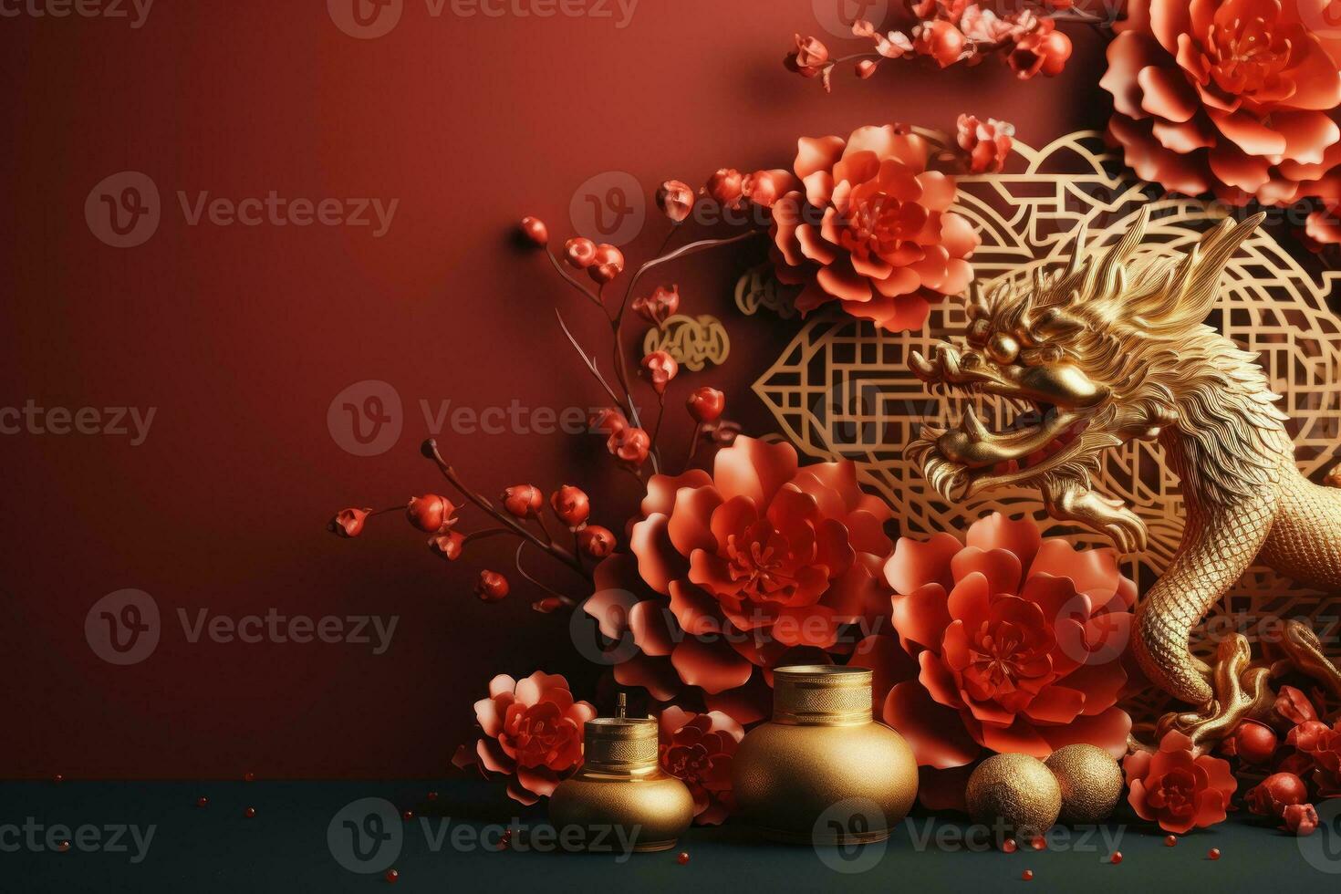 Red Chinese New Year background photo