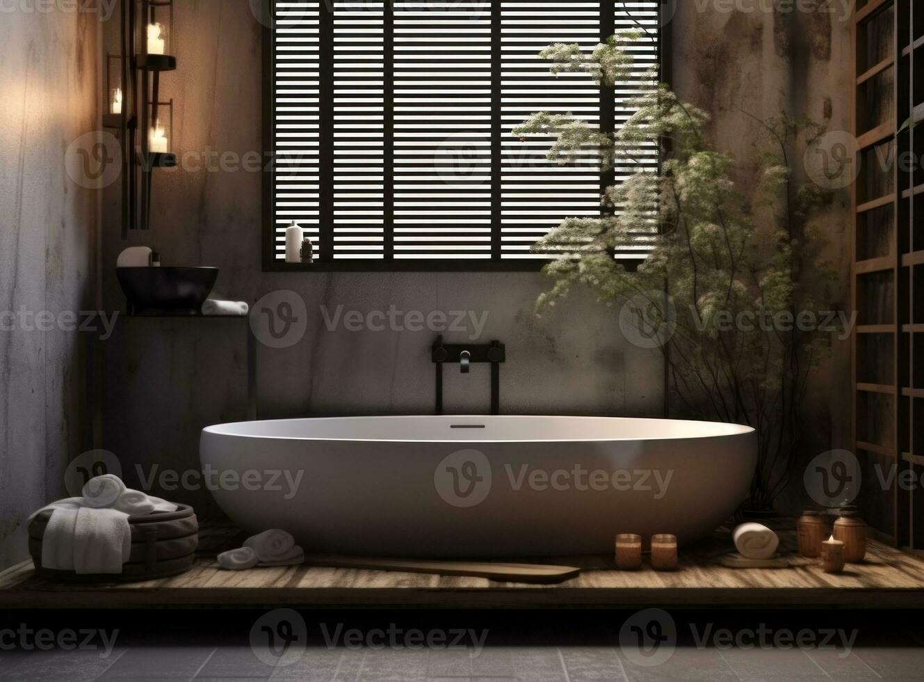 Modern bathroom natural design photo