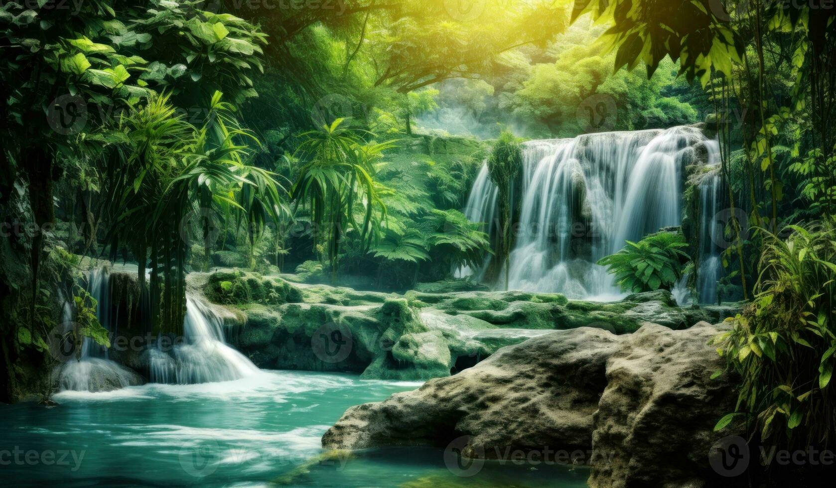 Natural waterfall background 27109440 Stock Photo at Vecteezy