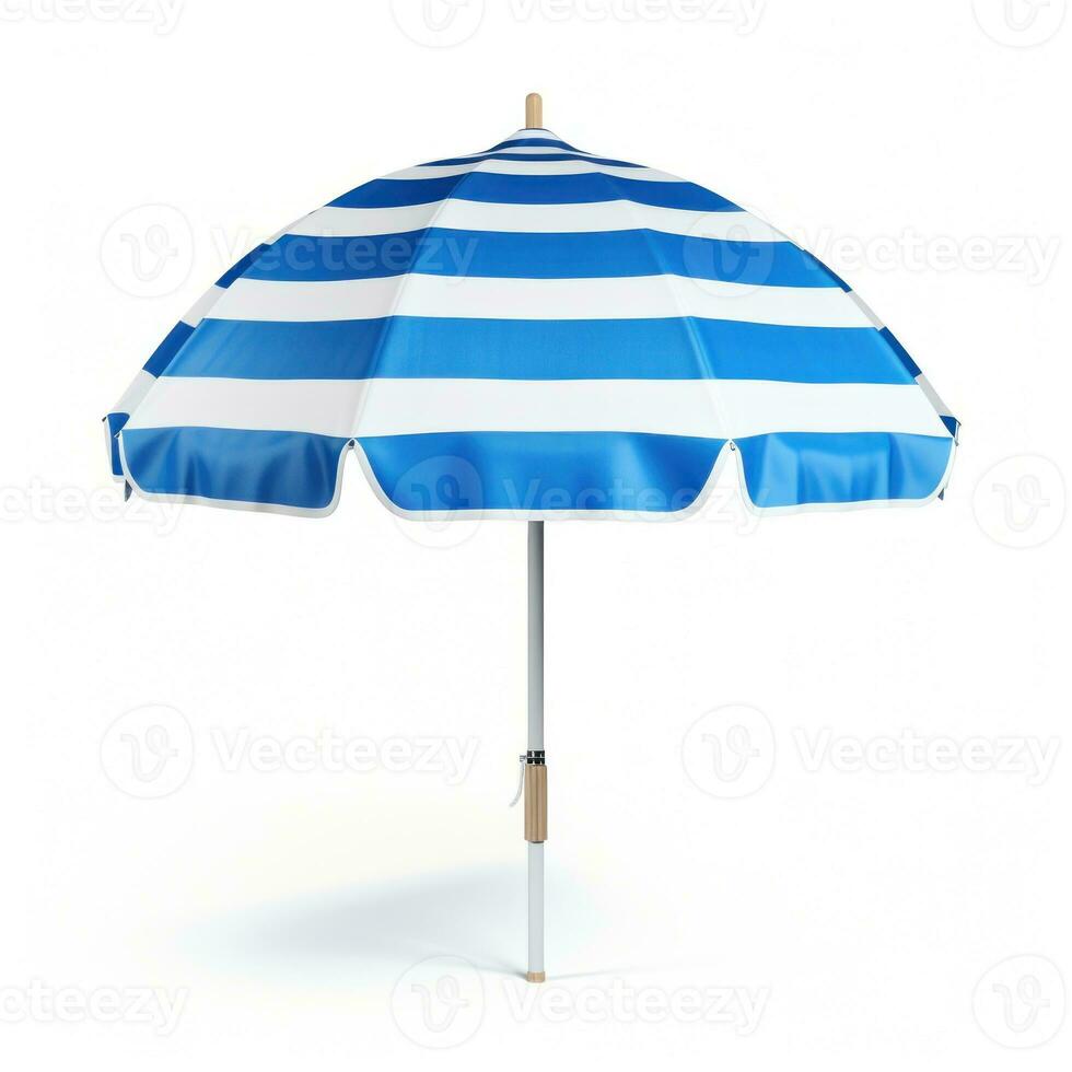 a rayas playa paraguas foto