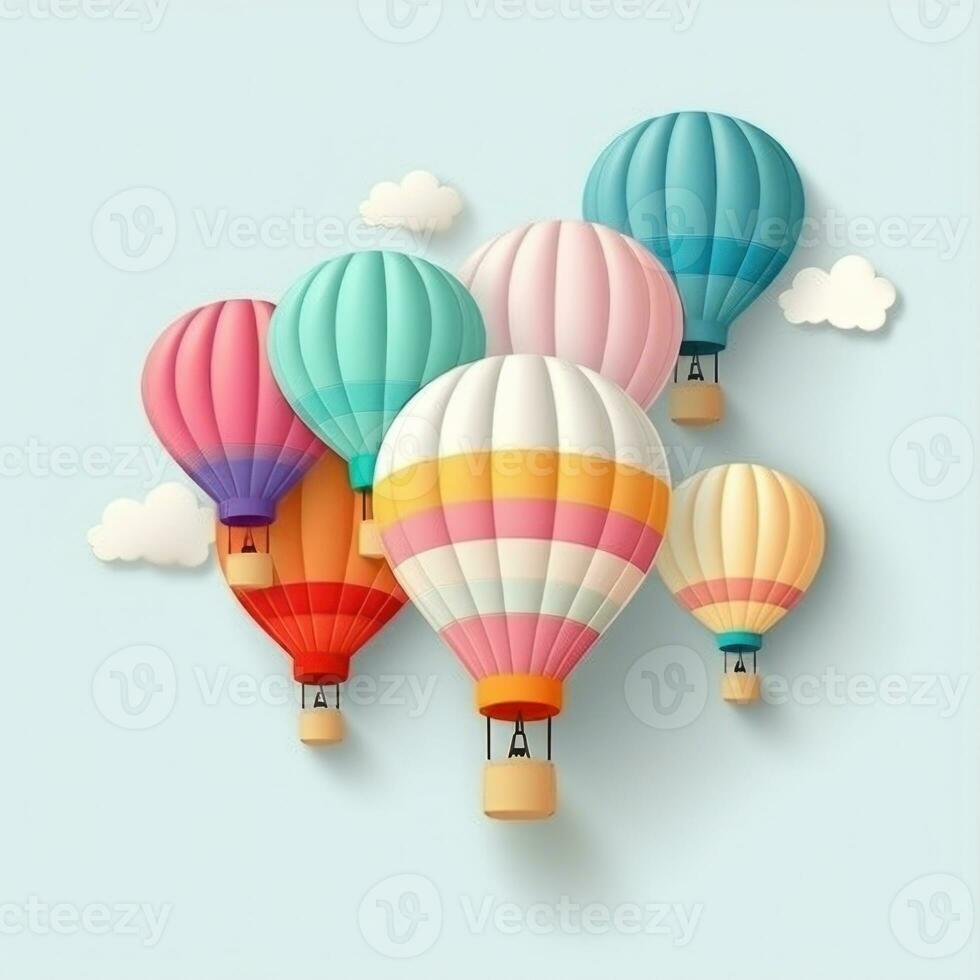 Background with air balloons photo