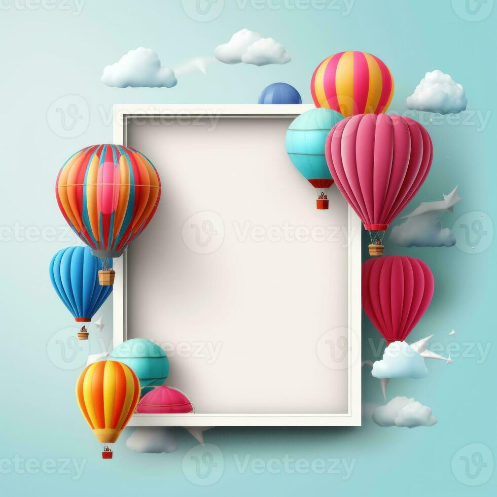 Background with air balloons photo