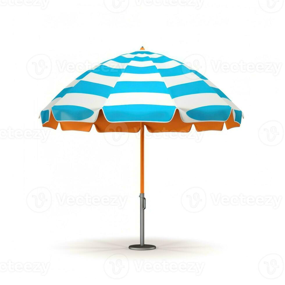 a rayas playa paraguas foto