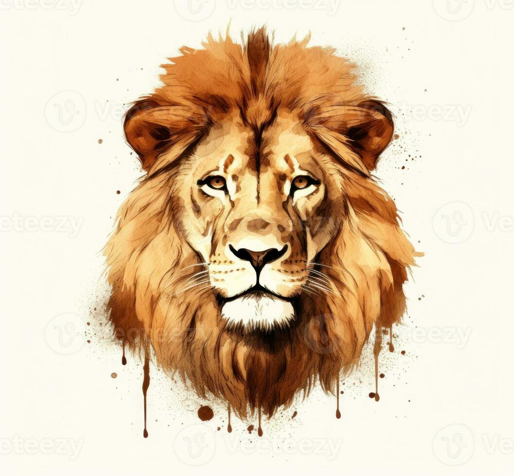 Lion animal isolated photo