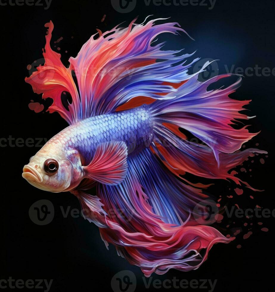 Beautiful siamese fish isolated photo