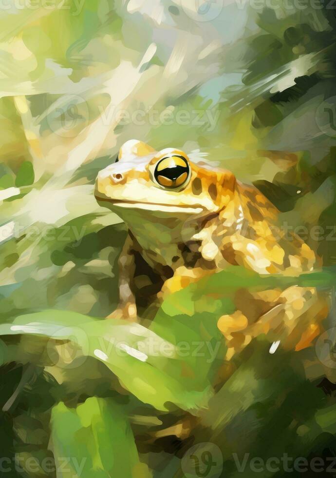 Frog on natural background photo