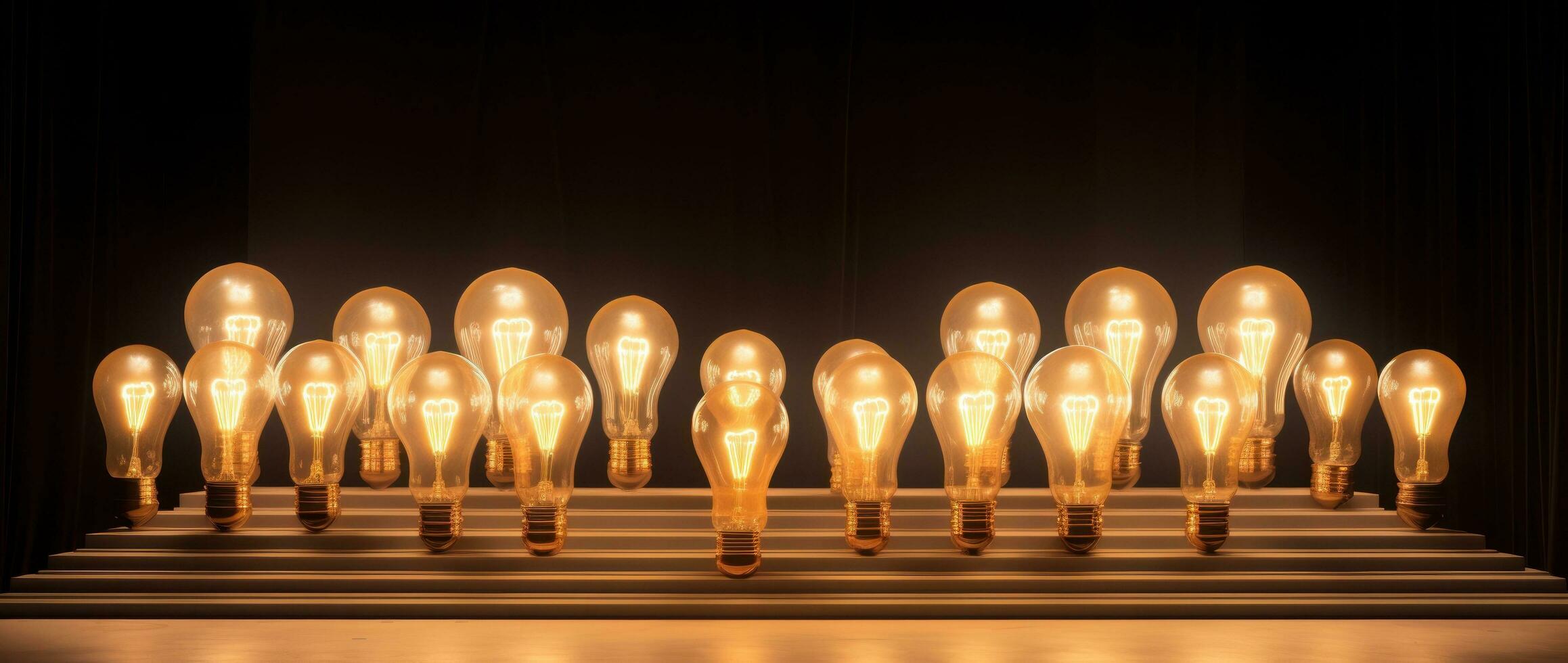 Group of light bulbs photo