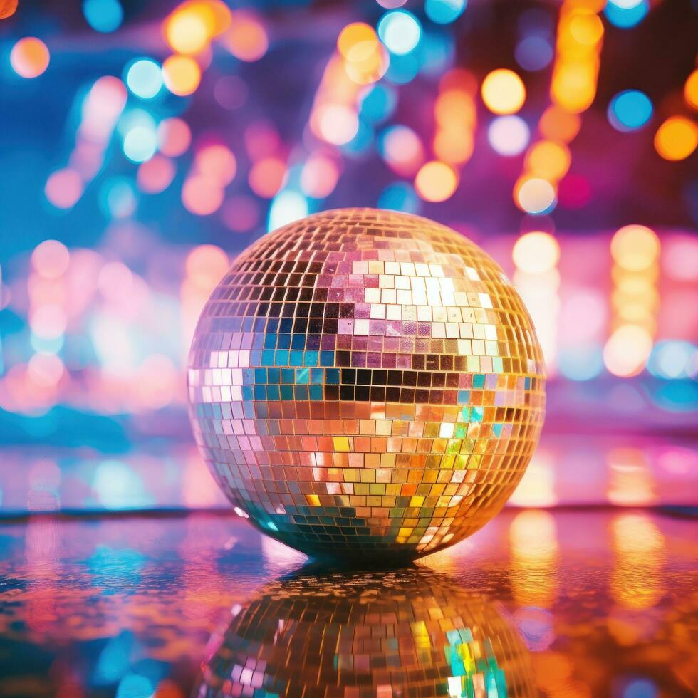 Disco ball vivid background photo