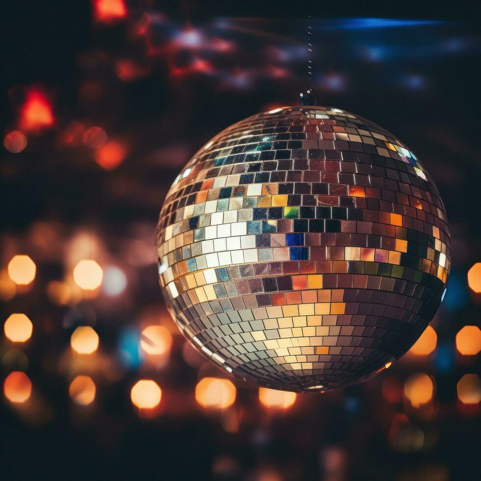 Disco ball vivid background photo