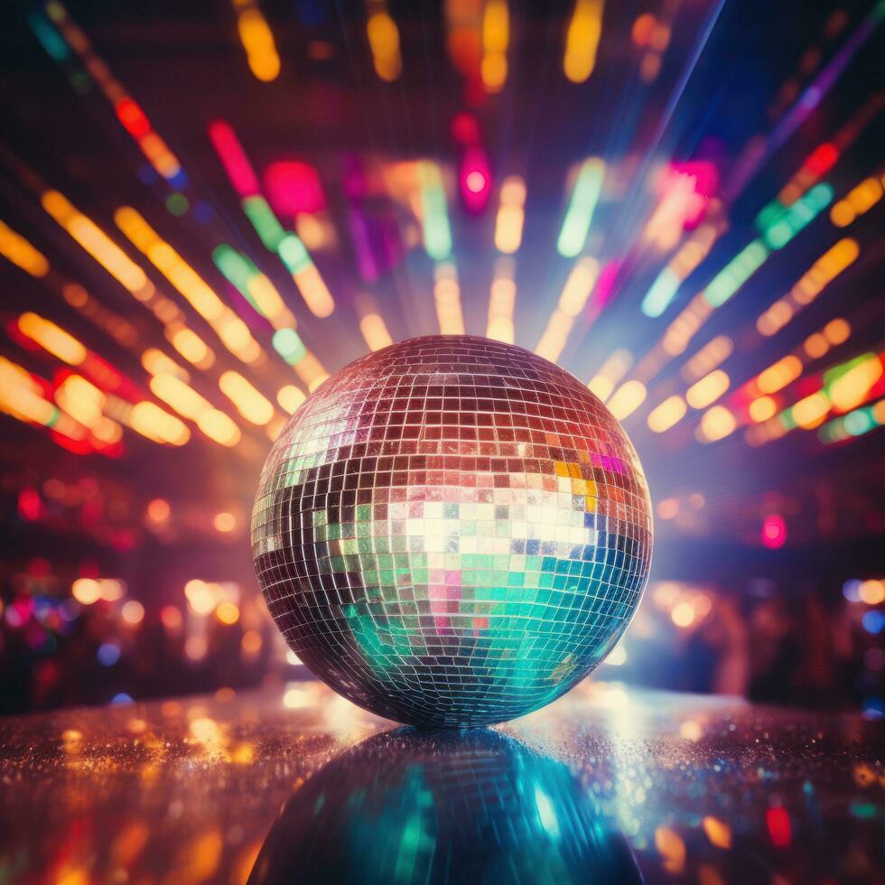 Disco ball vivid background photo