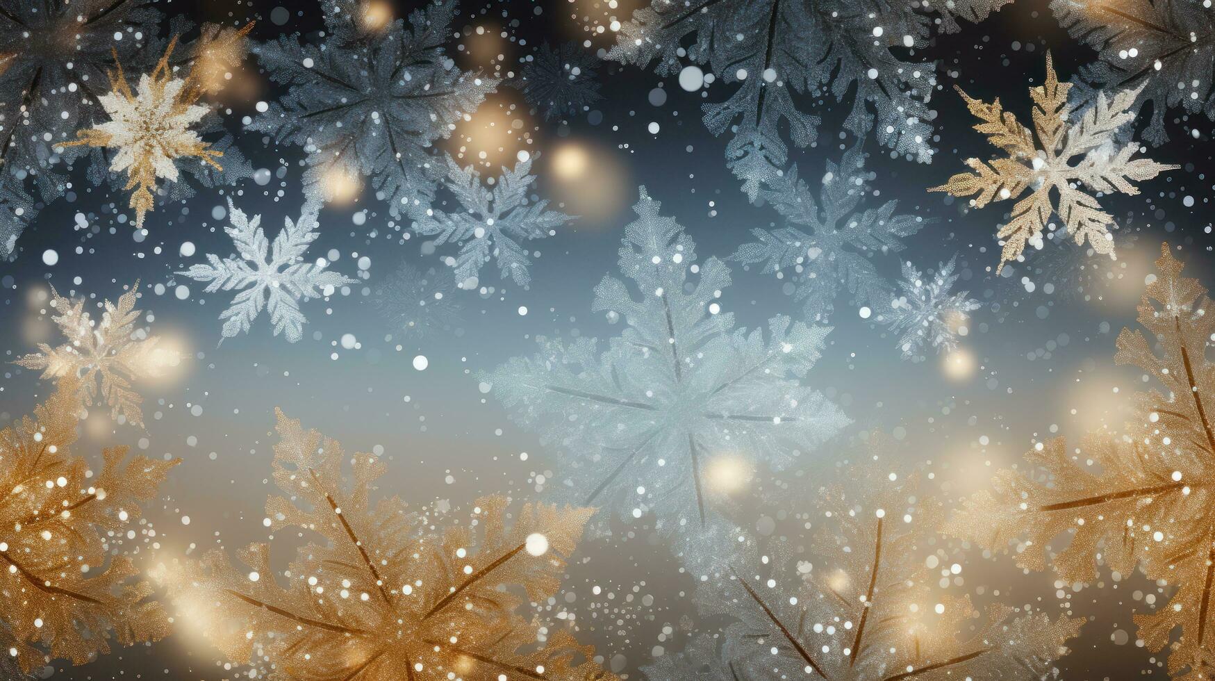 Winter background with snowflakes photo