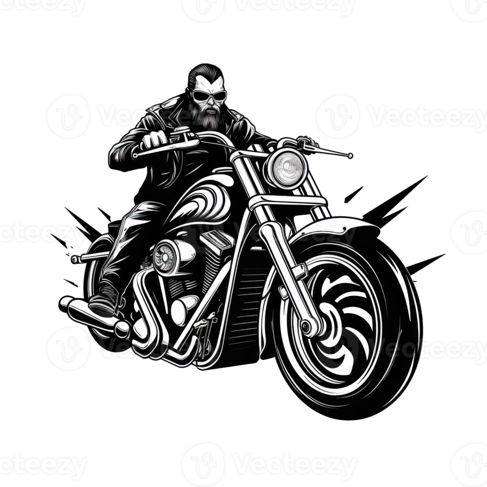 Black motorcycle club logo isolated png